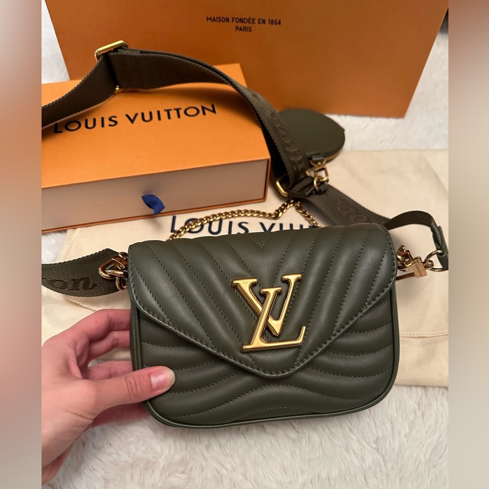 LOUIS VUITTON New Wave Multi Pochette Cross Body | Khaki Like New
